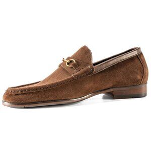NEW Hanmce Men's Genuine Leather Luxury Slip On Loafers Handmade Coffee EU 43